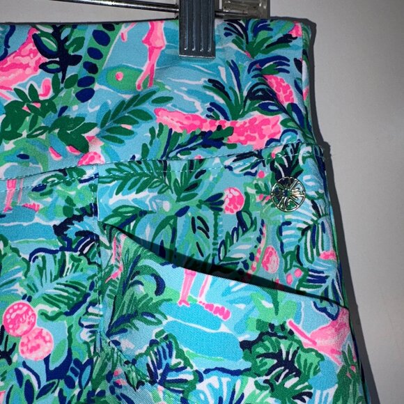 Lilly Pulitzer Maryana Skort 10 Leaves Female Golfer Clubs Green Bright Pink - Picture 6 of 12